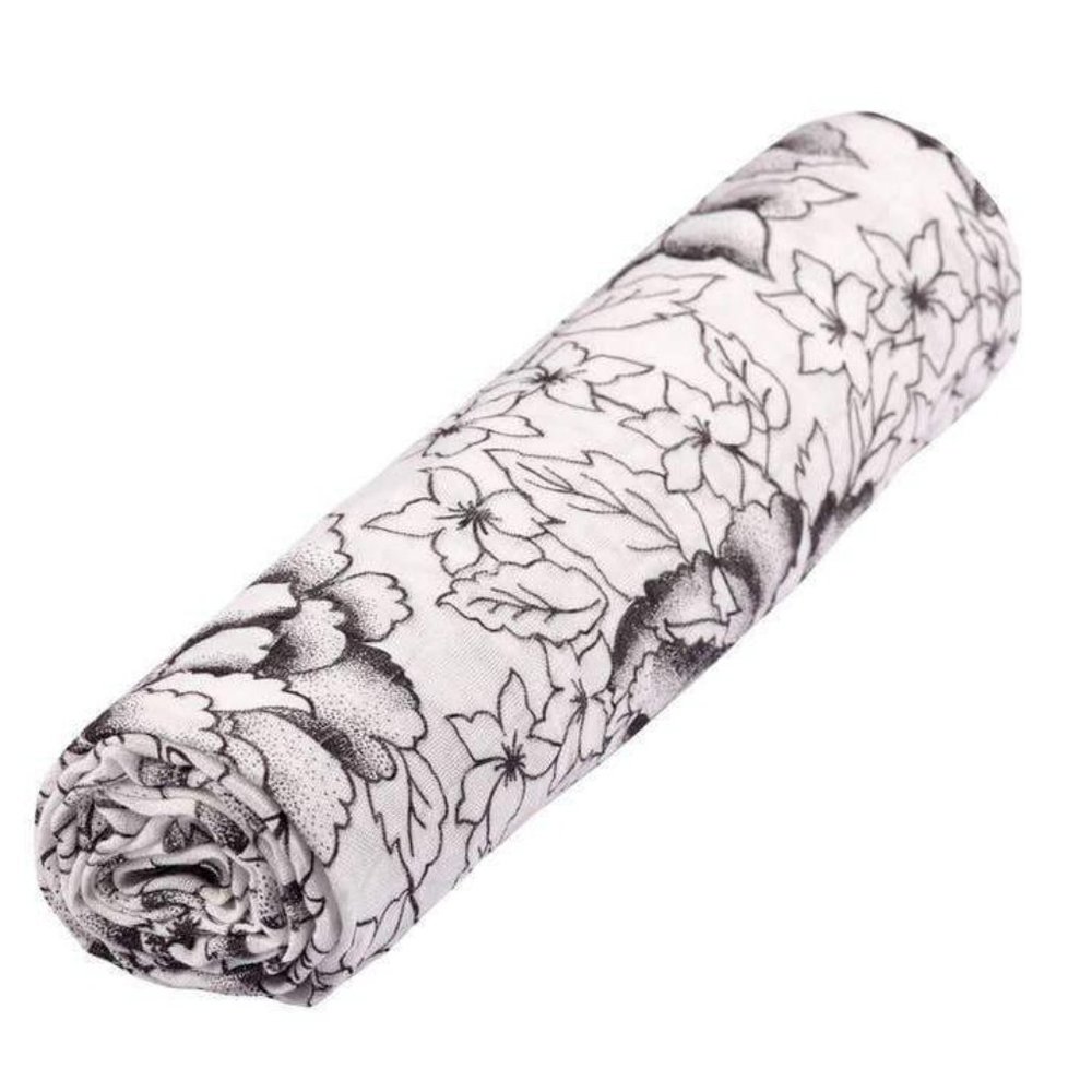 Newcastle Classics- American Rose Neutral Bamboo Muslin Swaddle- NEW